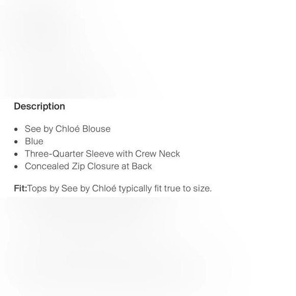 See by Chloe Navy Peplum top 3/4 sleeve top medium/sz 38 EUC - Picture 9 of 10